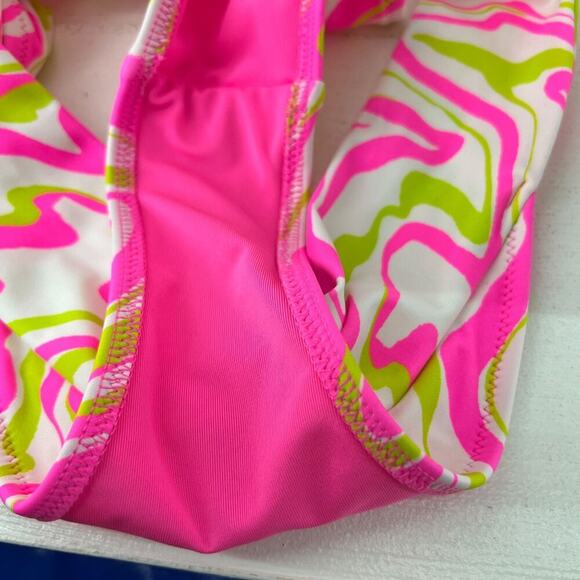 Aerie Crinkle Scoop Binding Bikini Top High Cut Cheekiest Bottom Set Size Small - Picture 5 of 6